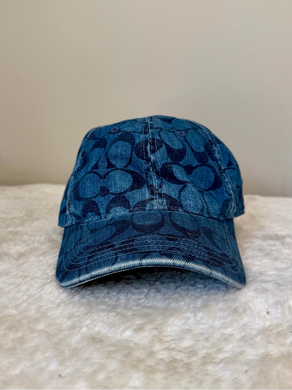 Coach Blue Signature Denim Baseball Cap - Picture 3 of 8